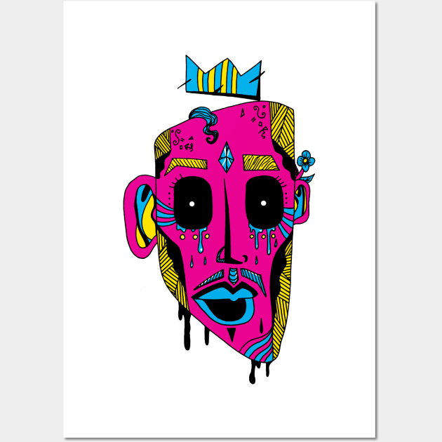 CMYK Strange King Juan Wall Art by kenallouis